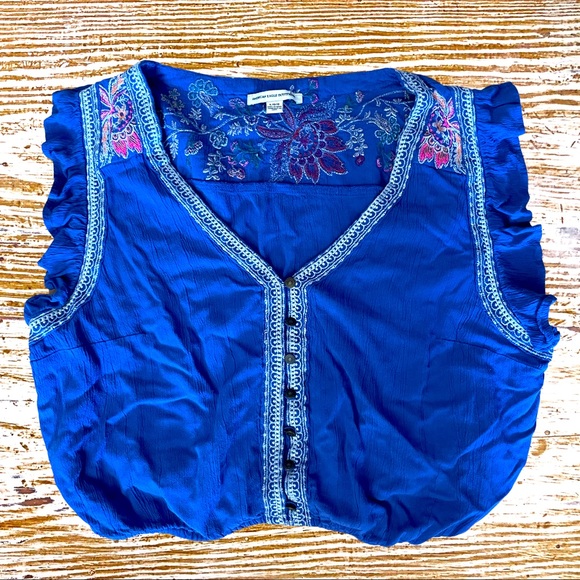 Crop Top Large American Eagle embroidered - Picture 1 of 2
